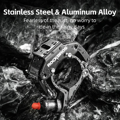 Compact Safety Bicycle Bell in Red - Durable Stainless Steel and Aluminum Alloy Construction