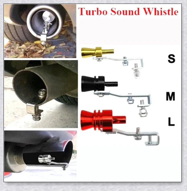 Turbo Exhaust Whistle - Aluminum alloy car accessory that creates a powerful, turbo-charged exhaust sound