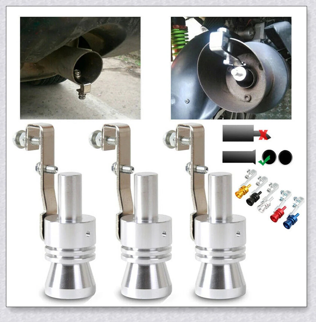 Turbo Exhaust Whistle - Aluminum alloy car accessory that creates a powerful, turbo-charged exhaust sound