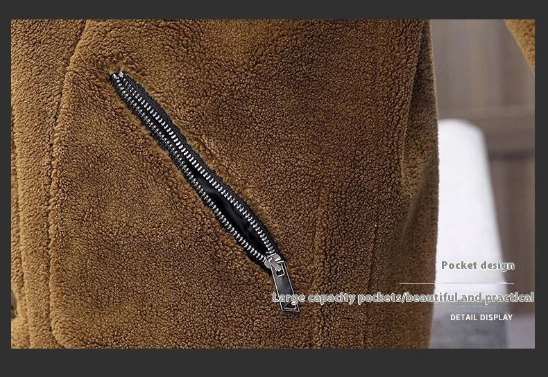 Cozy and stylish double-sided fleece coat with a convenient hooded design for all-weather protection