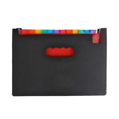 12-pocket expanding file folder in black, navy blue, and gray colors for efficient document organization