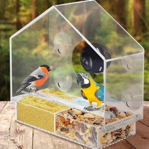 Smart Bird Feeder with Built-in Camera for Capturing Wild Birds in Your Backyard