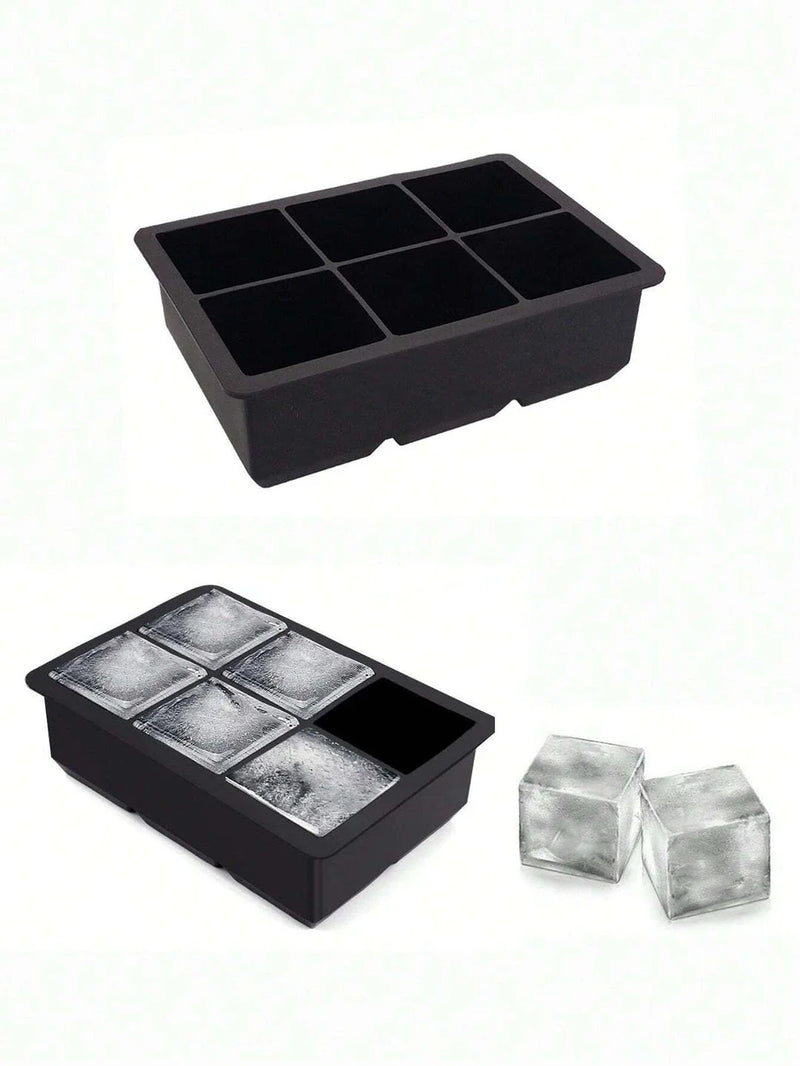 Hhomeenjoy  6 Grid Large Ice Cube Maker for Whiskey Cocktails and Drinks