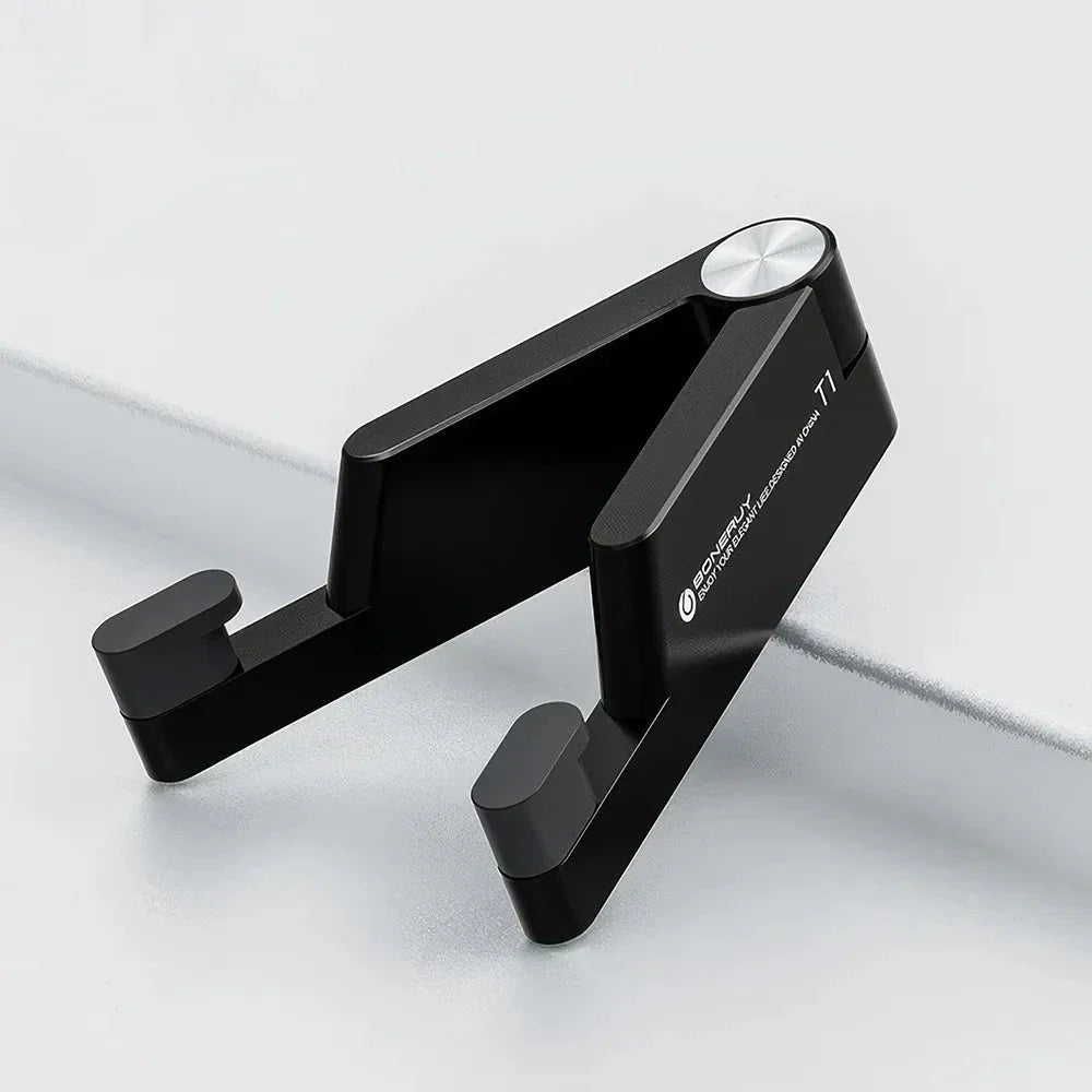 Portable Aluminum Folding Phone Stand with Sleek Design and Compact Size