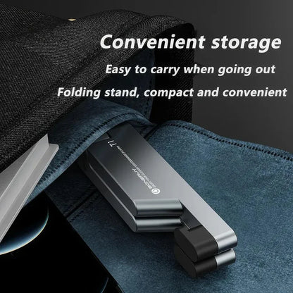 Portable Aluminum Folding Phone Stand with Sleek Design and Compact Size