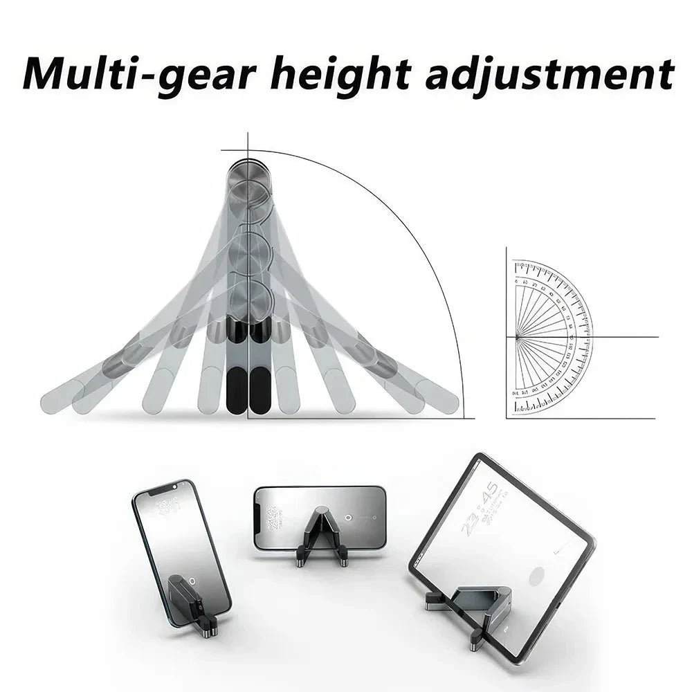 Portable Aluminum Folding Phone Stand with Sleek Design and Compact Size