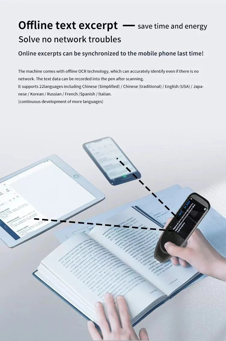 International Edition Scanning Translation Pen - Portable device for instant multilingual text translation