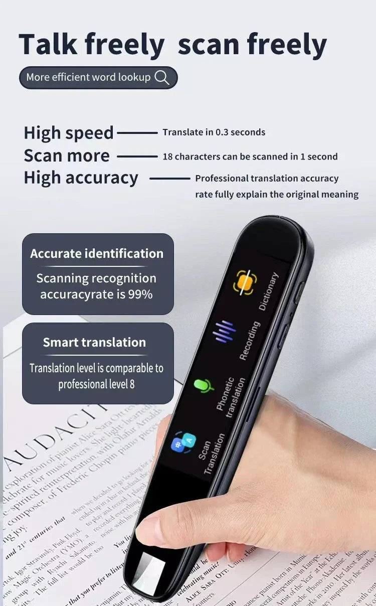 International Edition Scanning Translation Pen - Portable device for instant multilingual text translation