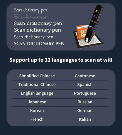 International Edition Scanning Translation Pen - Portable device for instant multilingual text translation