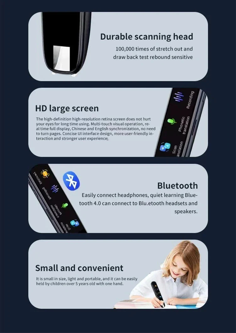 International Edition Scanning Translation Pen - Portable device for instant multilingual text translation