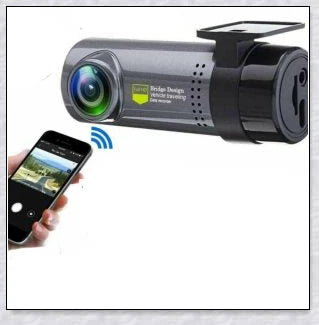 Hidden Wireless Dash Cam with 170-degree wide-angle lens, collision detection, and seamless smartphone integration