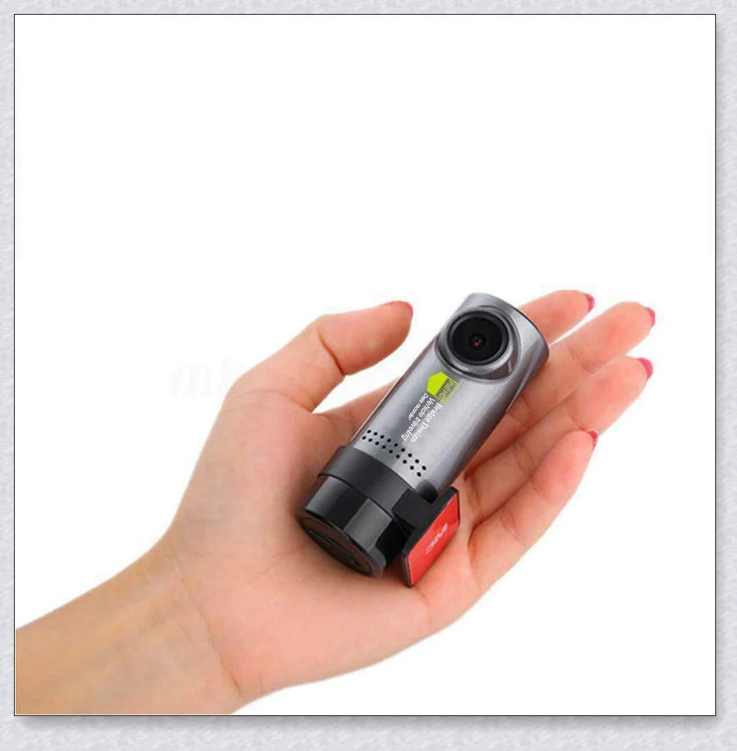 Hidden Wireless Dash Cam with 170-degree wide-angle lens, collision detection, and seamless smartphone integration