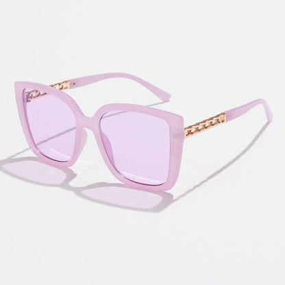 Luxury oversized square sunglasses for women with a sturdy alloy frame and gradient, mirrored lenses that offer UV protection and reduce glare.