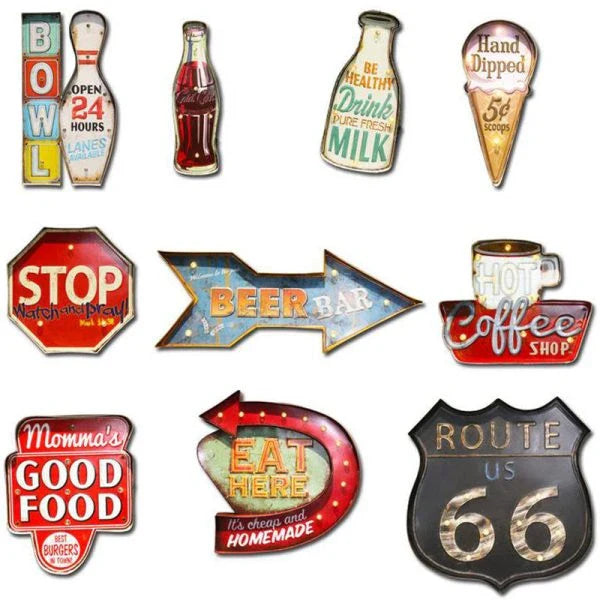 American Iron Ice Cream LED Lamp with ice cream-shaped bulbs and industrial-inspired frame