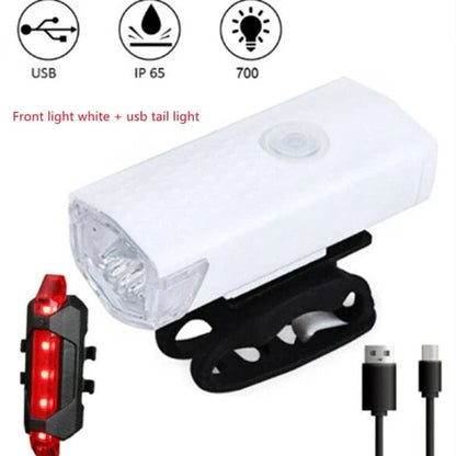 Bicycle Front Light with USB Charging, Highlight Headlight for Safe and Visible Cycling