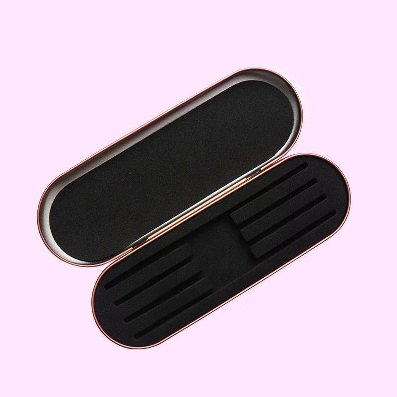 4-Slot Eyelash Tweezers Storage Box in Silver: Secure, Protect, and Organize Your Lash Tools