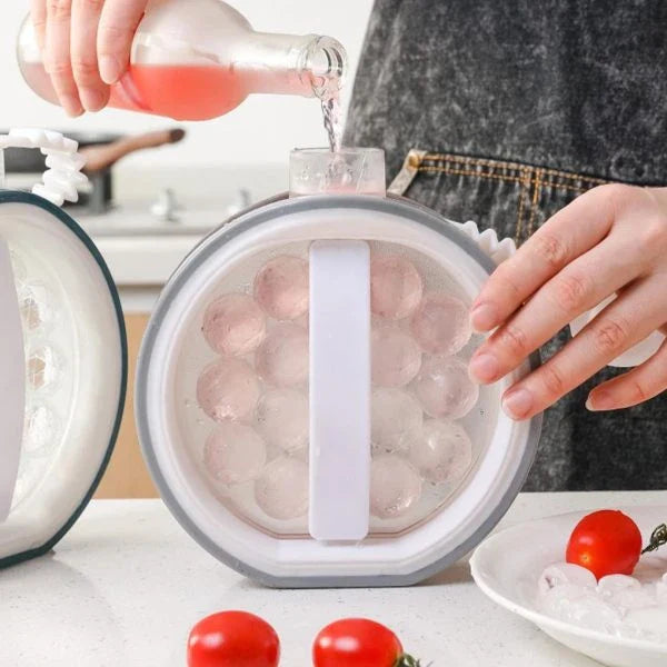 2-in-1 Ice Ball Maker Portable for chilling drinks, made with durable, leak-proof materials for home, party, and travel use.