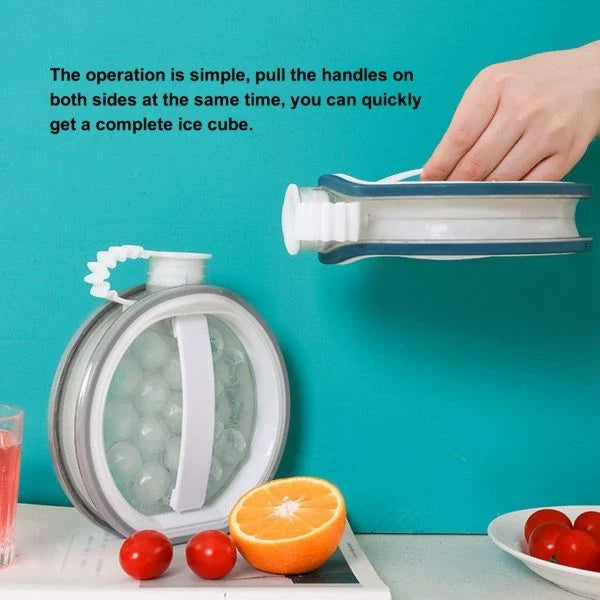 2-in-1 Ice Ball Maker Portable for chilling drinks, made with durable, leak-proof materials for home, party, and travel use.