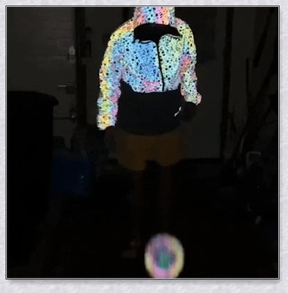 Luminous soccer ball night light that glows and creates hologram effects under camera flash