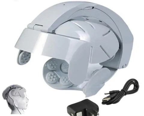 Electric Head Scalp Massager with adjustable intensity for relieving stress, headaches, and mental fatigue