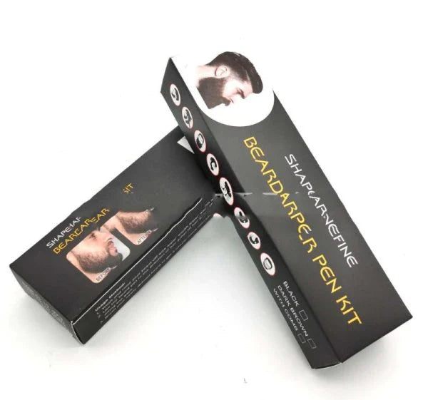 Beard Filler Pen Kit - Natural beard filling pen for men with precision brush applicator