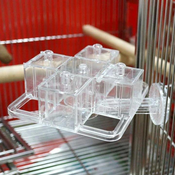 Trendha Foraging Carousel for Parrots - A durable polycarbonate carousel with multiple compartments to challenge your parrot's problem-solving skills and natural foraging instincts.