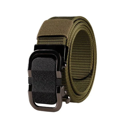 Automatic Buckle made with durable nylon strap and alloy construction for a sleek, sophisticated look