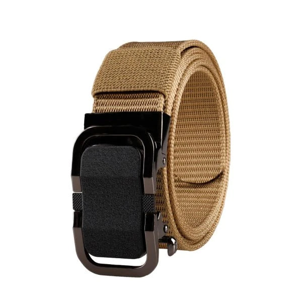 Automatic Buckle made with durable nylon strap and alloy construction for a sleek, sophisticated look