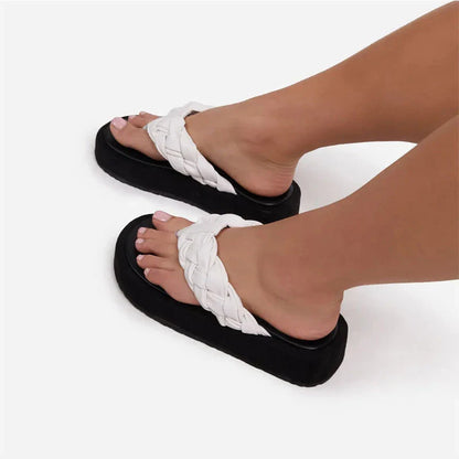 Stylish and comfortable fashion flip-flops with a round toe design, available in various colors