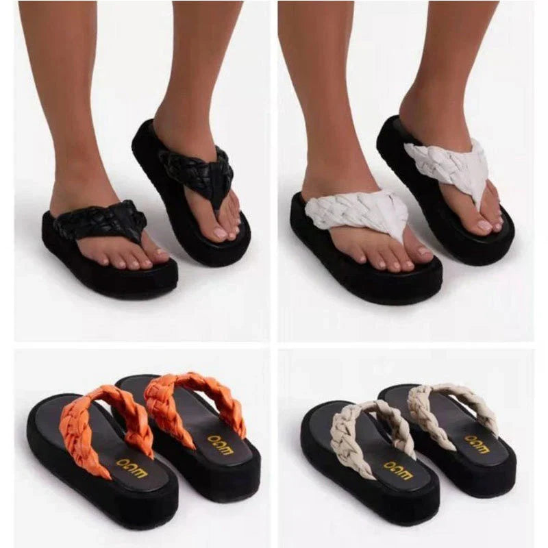 Stylish and comfortable fashion flip-flops with a round toe design, available in various colors