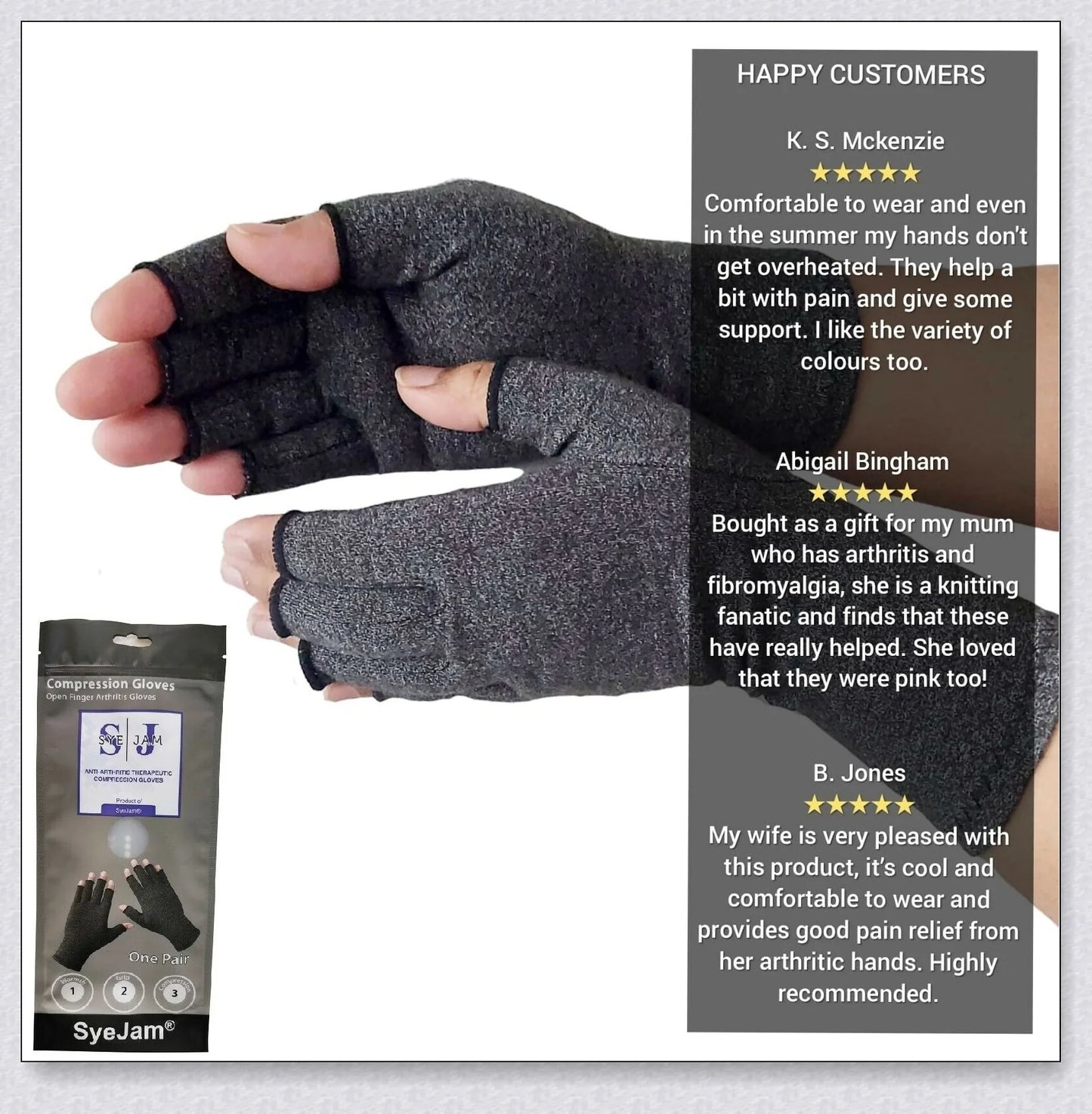 NHS Compression Arthritis Relief Gloves for pain relief, stiffness, and improved hand flexibility