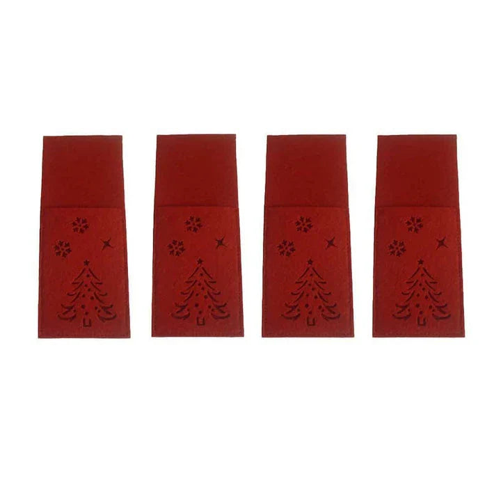 Hhomeenjoy Festive Cloth Cutlery Bags - Perfect for Holiday Entertaining