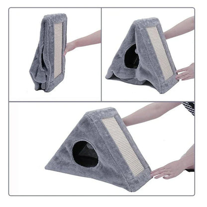 Funny Small Scratcher for Cats - Stylish Scratching Post with Premium Wood and Rope Construction