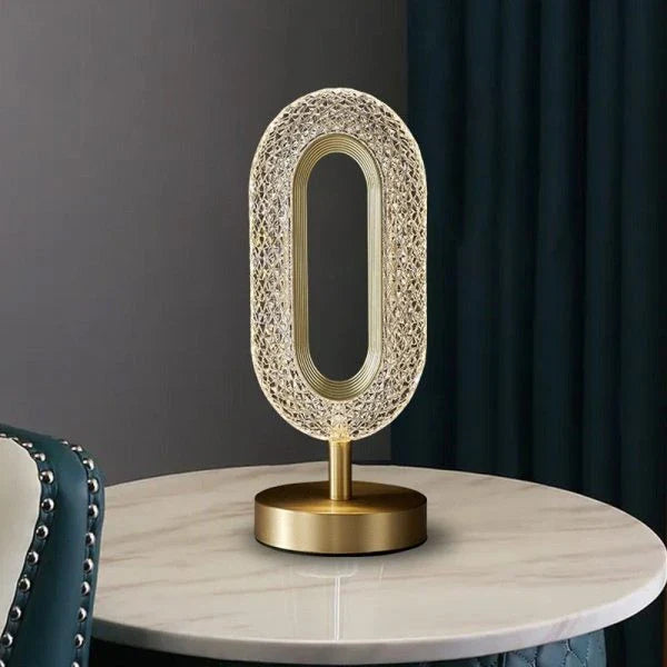 Acrylic table lamp with LED crystal light, designed for elegance and ambiance in any living space