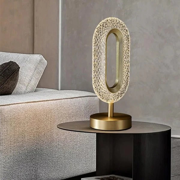 Acrylic table lamp with LED crystal light, designed for elegance and ambiance in any living space