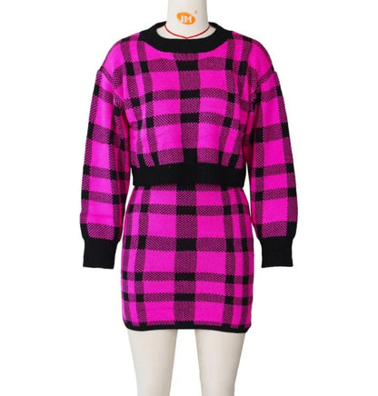 Stylish and comfortable women's fashion sweater two-piece set in various color options