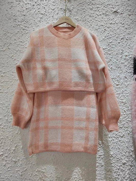 Stylish and comfortable women's fashion sweater two-piece set in various color options