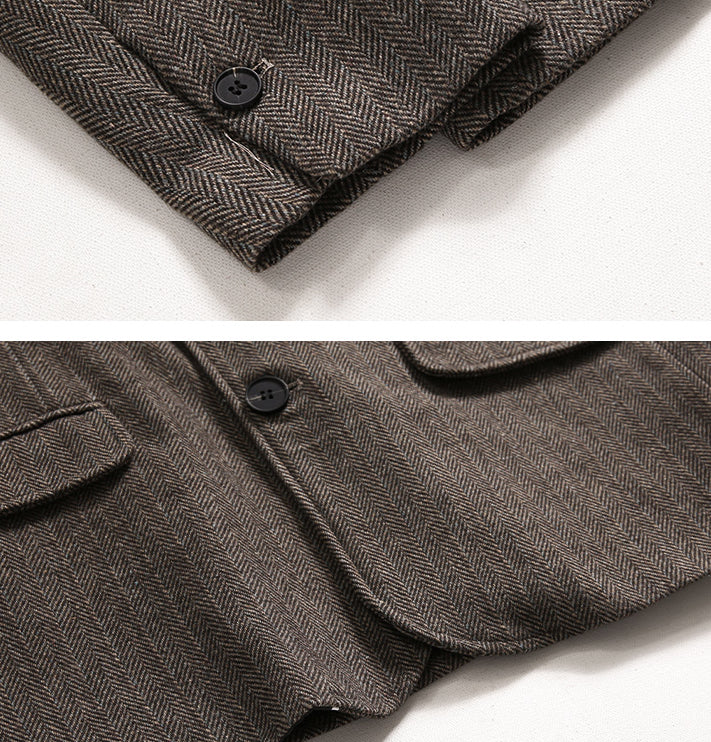 Premium Korean-inspired small suit with relaxed, loose fit and thickened high-grade polyester fabric