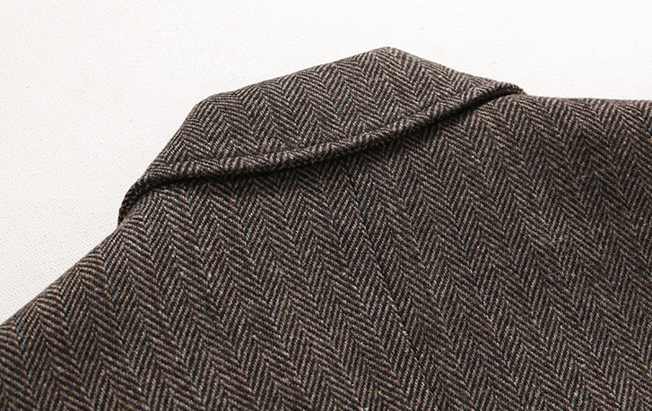 Premium Korean-inspired small suit with relaxed, loose fit and thickened high-grade polyester fabric