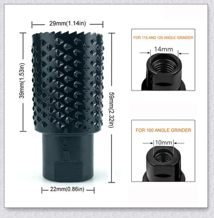 Multi-Functional Grinding Head for Woodworking and Polishing - Durable Carbon Steel Construction, Smooth Cutting Edge, Versatile for Angle Grinders