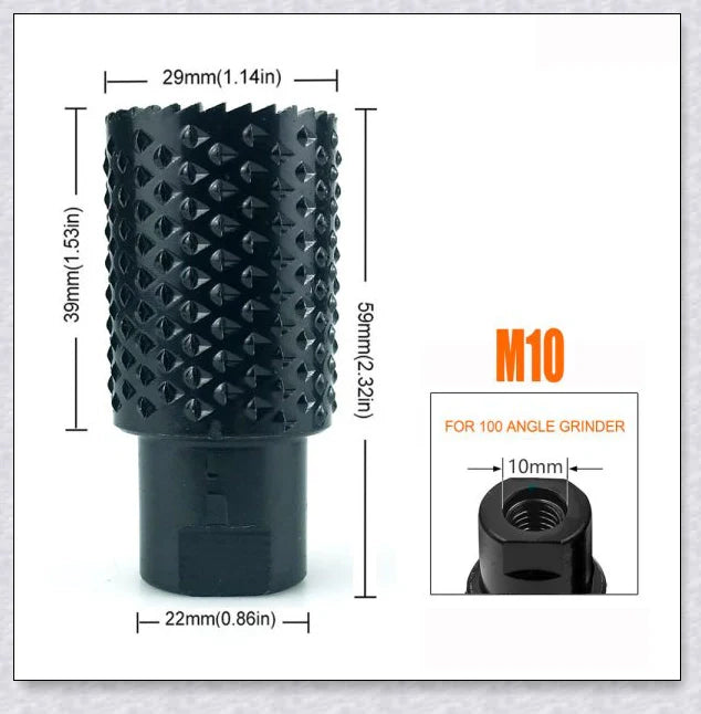 Multi-Functional Grinding Head for Woodworking and Polishing - Durable Carbon Steel Construction, Smooth Cutting Edge, Versatile for Angle Grinders