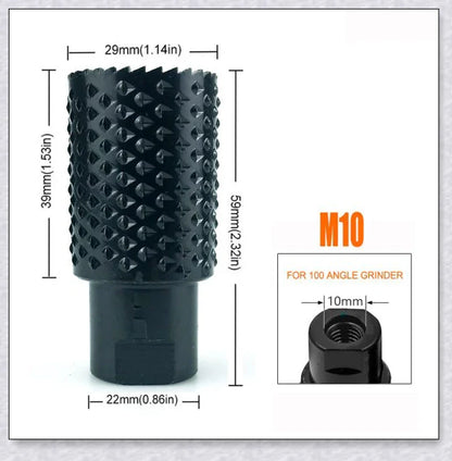 Multi-Functional Grinding Head for Woodworking and Polishing - Durable Carbon Steel Construction, Smooth Cutting Edge, Versatile for Angle Grinders