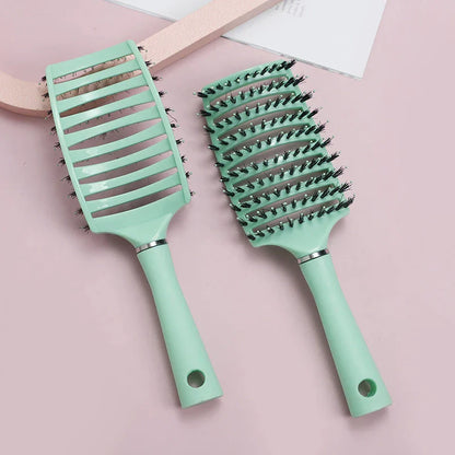 Women's Wet Curly Detangling Hair Brush with ergonomic design and flexible bristles for effortless styling and detangling of curly hair