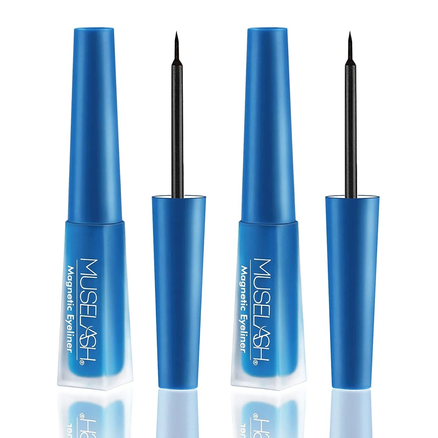 Magnetic false eyelash set with liquid eyeliner in black, featuring 5 pairs of premium lashes for transformative eye looks