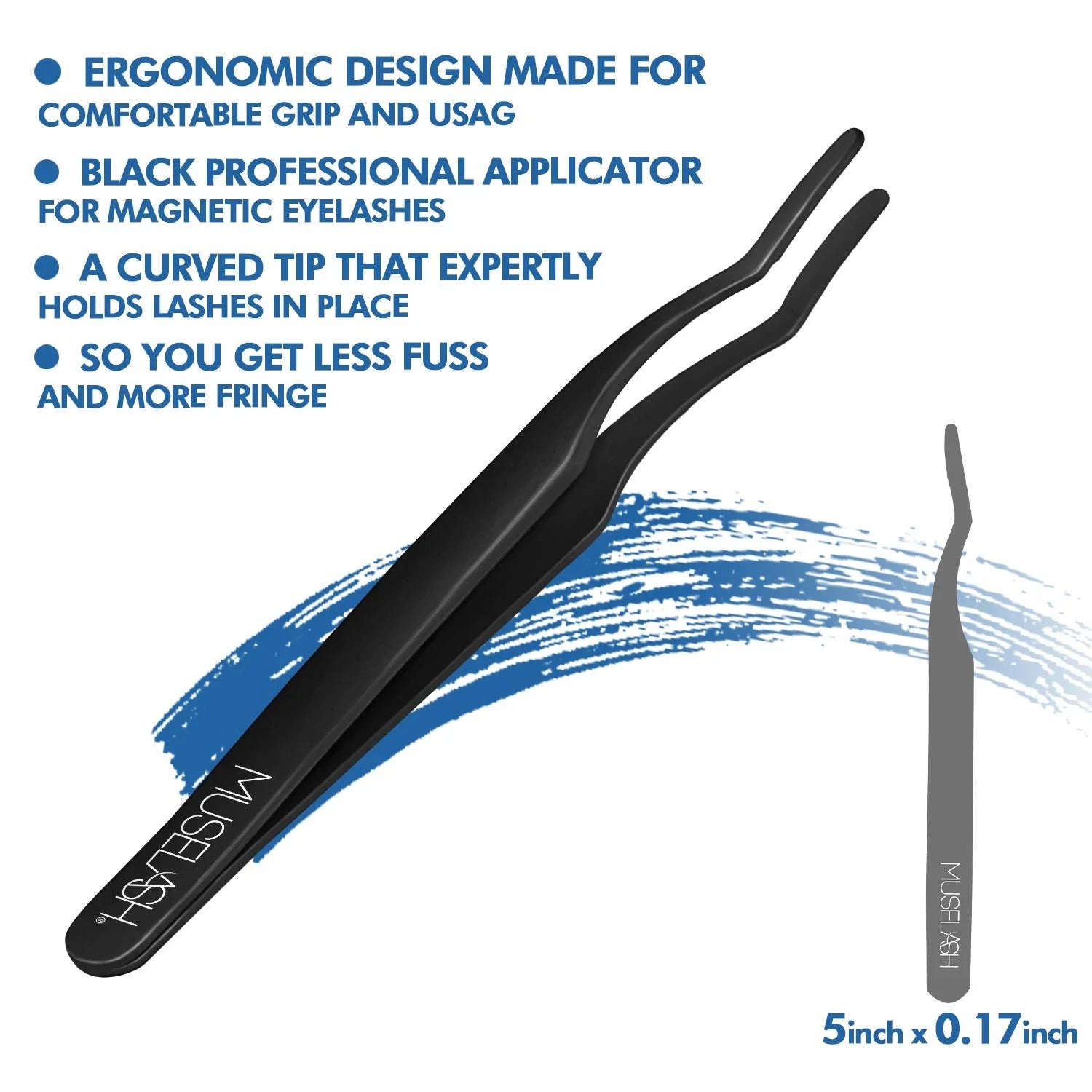 Magnetic false eyelash set with liquid eyeliner in black, featuring 5 pairs of premium lashes for transformative eye looks