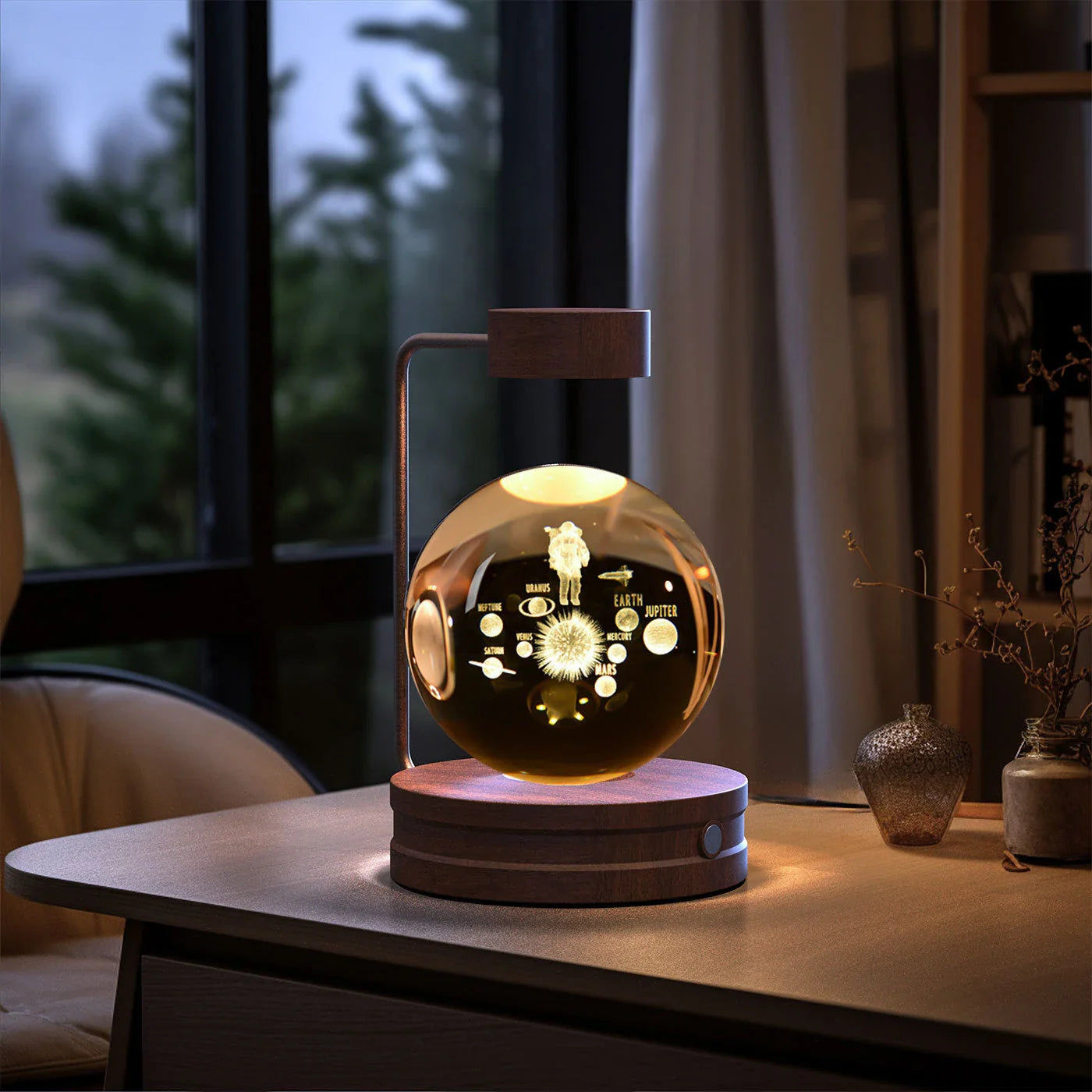 Captivating Crystal Ball Dinosaur Nightlight with Warm, Soothing Glow
