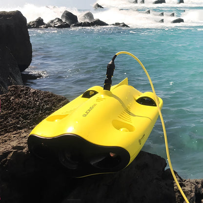 Underwater unmanned submarine equipment with remote control and 100m cable for deep water operations
