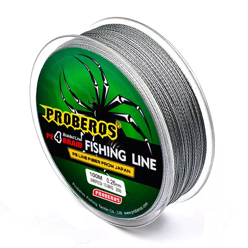 4 Braided 100m Vigorous Horsefish Fishing Line - High-Strength PE Braided Line for Anglers
