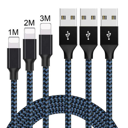 Braided data cable with Micro USB connector for Android phones, showing black and white colour option and length choices.