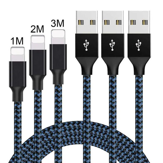 Braided data cable with Micro USB connector for Android phones, showing black and white colour option and length choices.